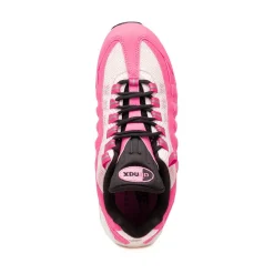 Womens Nike Air Max 95 Big Bubble Athletic Shoe - Pink Glow / Metallic Silver / Off Noir