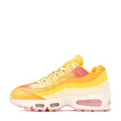 Womens Nike Air Max 95 Big Bubble Athletic Shoe - University Gold / Coconut Milk / Pink Foam