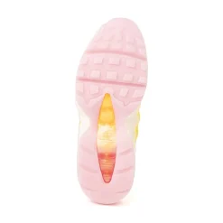 Womens Nike Air Max 95 Big Bubble Athletic Shoe - University Gold / Coconut Milk / Pink Foam
