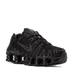 Womens Nike Shox TL Athletic Shoe - Black / Metallic Hematite / Max Orange / Black