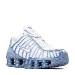 Womens Nike Shox TL Athletic Shoe - White / Work Blue