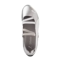 Womens PUMA Speedcat Ballet Metallic Sneaker - Silver / PUMA White