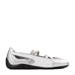 Womens PUMA Speedcat Ballet Metallic Sneaker - Silver / PUMA White