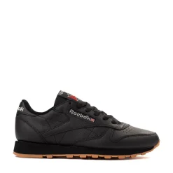 Womens Reebok Classic Leather Athletic Shoe - Black / Gum