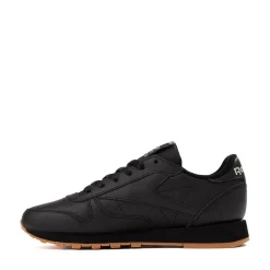 Womens Reebok Classic Leather Athletic Shoe - Black / Gum