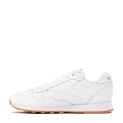 Womens Reebok Classic Leather Athletic Shoe - White / Gum