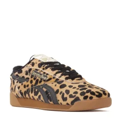 Womens Reebok Freestyle Lo Athletic Shoe - Cheetah / Black / Chalk