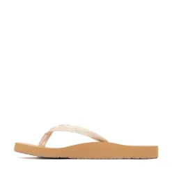 Womens Reef Ginger Slide Sandal - Cream / Tan