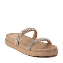 Womens Rocket Dog Sparkle Slide Sandal - Camel