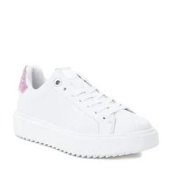 Womens Steve Madden Charlie Rhinestone Sneaker - White / Pink