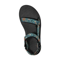 Womens Teva Original Universal Sandal - Astronomy Blue Opal / Pale Lime Yellow