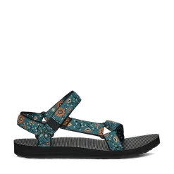 Womens Teva Original Universal Sandal - Astronomy Blue Opal / Pale Lime Yellow