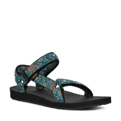 Womens Teva Original Universal Sandal - Astronomy Blue Opal / Pale Lime Yellow