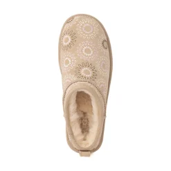 Womens UGG® Classic Micro Sun Stitch Boot - Mustard Seed