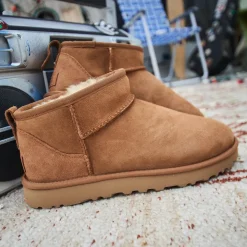 Womens UGG® Classic Ultra Mini Boot - Chestnut