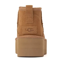 Womens UGG® Classic Ultra Mini Platform Boot - Chestnut