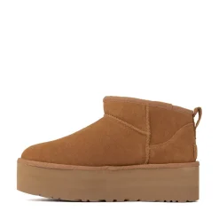 Womens UGG® Classic Ultra Mini Platform Boot - Chestnut