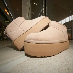 Womens UGG® Classic Ultra Mini Platform Boot - Sand
