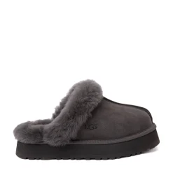Womens UGG® Disquette Platform Clog - Charcoal