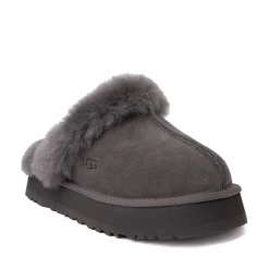 Womens UGG® Disquette Platform Clog - Charcoal
