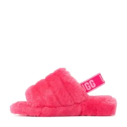 Womens UGG® Fluff Yeah Slide - Deep Coral