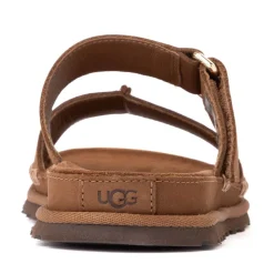Womens UGG® GoldenGaze Slide Sandal - Dark Chestnut