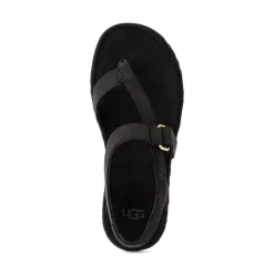 Womens UGG® GoldenGaze Toe Post Sandal - Black