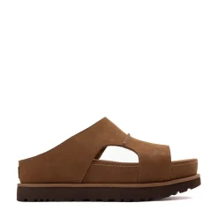 Womens UGG® Goldenstar Hi Cutout Slide - Dark Chestnut
