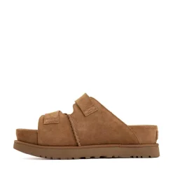 Womens UGG® Goldenstar Hi Slide Sandal - Chestnut