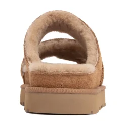 Womens UGG® Greenport Cross Strap Slide Sandal - Chestnut